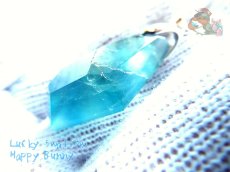 画像10: 工房謹製 大きいブルーフローライト　ネックレス用　ペンダント　別名：Fluorite フルオライト 蒼螢石 青蛍石 No.3093♪ (10)