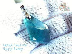 画像4: 工房謹製 大きいブルーフローライト　ネックレス用　ペンダント　別名：Fluorite フルオライト 蒼螢石 青蛍石 No.3093♪ (4)